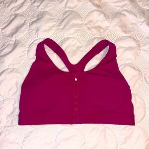 Athleta sports bra zipper front closure